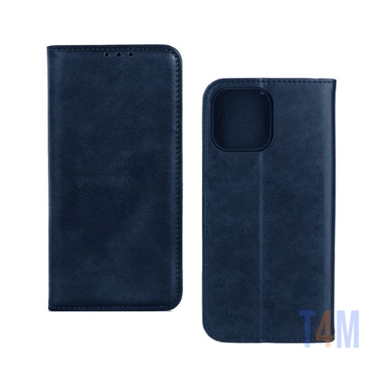 Leather Flip Cover with Internal Pocket for Apple iPhone 11 Blue